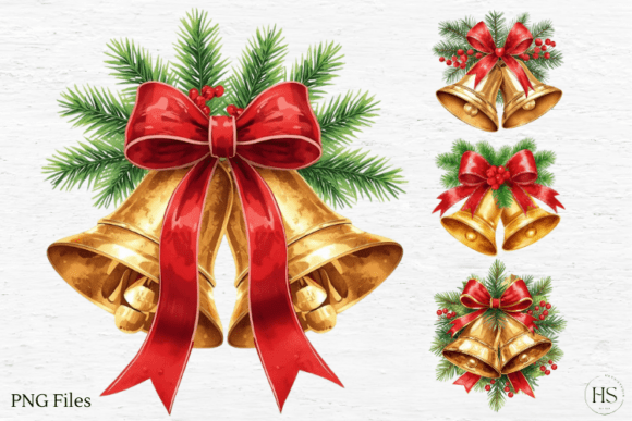 Christmas Bell Png, Jingle Bells Png: A Festive Graphic Design Asset for Creative Sellers