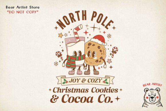 Christmas Cookies Cocoa Co. PNG: A Festive Illustration for Content Creators