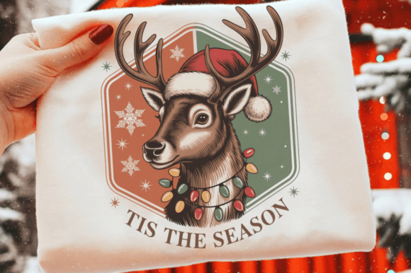 Christmas Deer Hunting Camo PNG, Holiday Illustrations for Seasonal Content