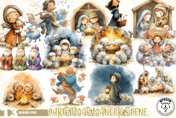 Christmas Manger Scene PNG: A Designer’s Review for Illustrations