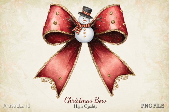 Glitter Christmas Bow PNG Clipart: A Sparkling Asset for Seasonal Editorial Design