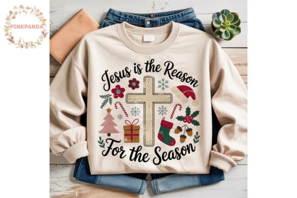Jesus Reason Christmas Sublimation Illustrations for Content Publishing