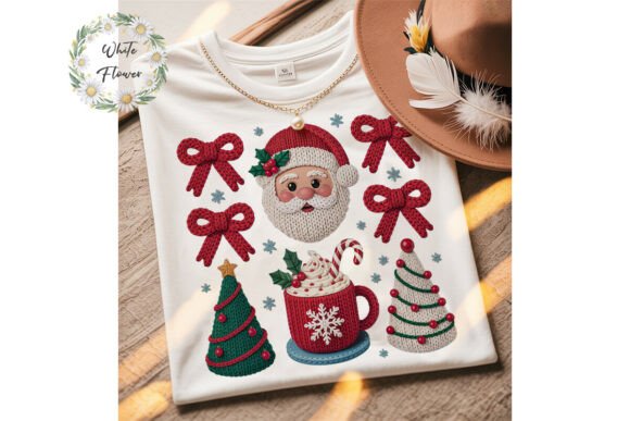 Knitted Christmas Elements PNG Clipart for Commercial Illustrations