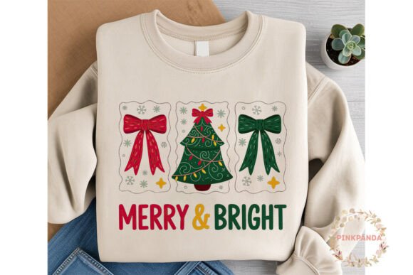 Merry Bright Christmas Clipart PNG: A Festive Graphic Design Asset for Local Businesses