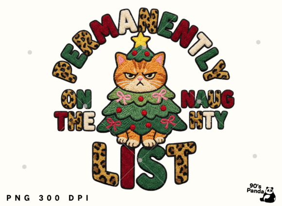 Permanently Naughty Christmas Crochet Illustrations for Small Business Branding