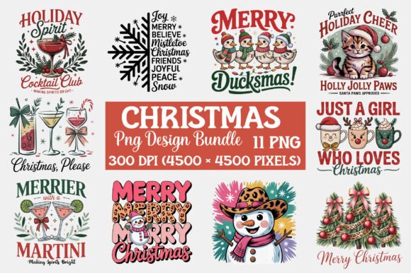Preppy Christmas Illustrations for Digital Sellers
