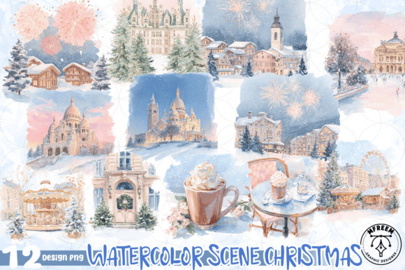 Watercolor Scene Christmas PNG: A Designer’s Review for Editorial Use