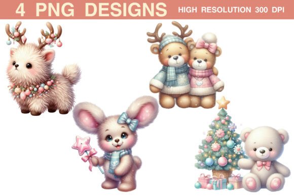 Whimsical Christmas Teddy Bears PNG Review: A Designer’s Take on Holiday Illustrations