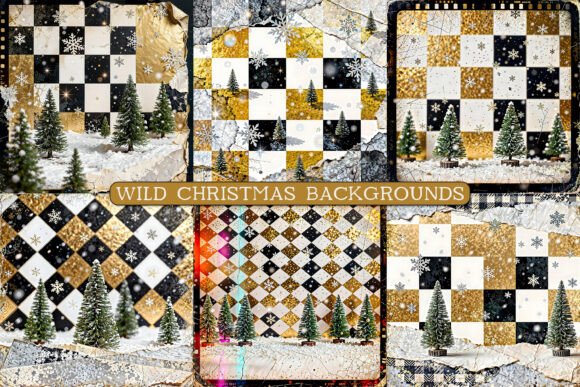 Wild Christmas JPG Background Collection: A Designer’s Take on Festive Illustrations
