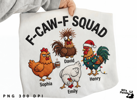 Yarn Crochet Christmas F-Caw-F Squad PNG Review: Illustrations for Holiday Branding